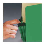 Drop Front Panel Colored File Pockets () by SMEAD – Letter, Tyvek, Green, Model SMD73236