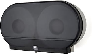 RD0027-01 Twin Jumbo Tissue Dispenser with 33/8" Core, Dark Translucent