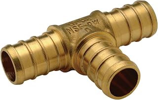 Zurn Qest QQT334XPK1 1/2" x 1/2" x 3/4" Tees, Brass, Pack of 5