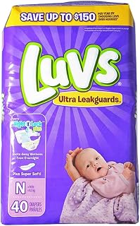 Luvs Newborn Ultra Leakguards Diapers, 40 Count