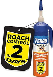 TERRO Cockroach Gel Bait Killer, 84g of Bait, Fast-Acting Roach Killer | Indoor Infestation Control for German, American & Oriental Roaches, Precision Applicator, Use in Kitchen, Bathroom, Basements