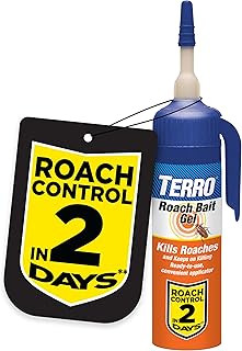 TERRO Cockroach Gel Bait Killer, 84g of Bait, Fast-Acting Roach Killer | Indoor Infestation Control for German, American & Oriental Roaches, Precision Applicator, Use in Kitchen, Bathroom, Basements
