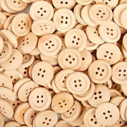 Colorations Natural Wooden Buttons - 300 Pcs