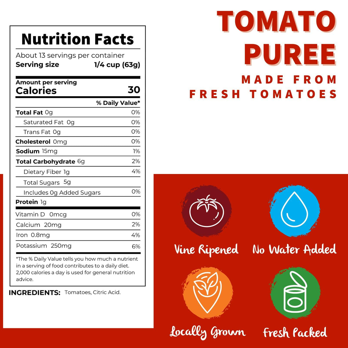Tomato Puree - 28oz - 6 pack by Dei Fratelli – 6 pack, Pack of 6