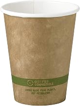 World Centric CU-PA-8-K Compostable Kraft Paper Hot Cups, 8 oz. (Pack of 1000), White