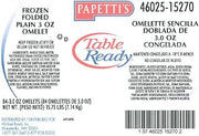 Papettis Plain Omelette, 3 Ounce -- 84 per case.
