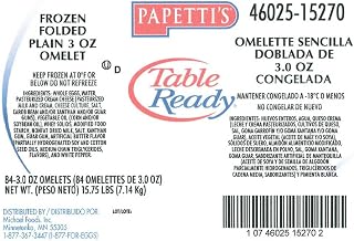 Papettis Plain Omelette, 3 Ounce -- 84 per case.