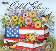 Lang Old Glory 2026 Wall Calendar – 12-Month Calendar with Stapled Binding, Linen-Embossed Patriotic Artwork by Susan Winget, 13.4" × 12"