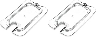Carlisle FoodService Products 10337U07 StorPlus Ninth Size Polycarbonate Universal Flat Surface Notched Food Pan Lid, Clear (Pack of 2)