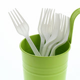 AmerCareRoyal Medium-Heavy Weight Unwrapped Disposable Polystyrene Plastic Forks for Restaurants and Catering – 6.61", Paper, White, Pack of 1000, Model P1405W-C
