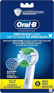 Precision Clean Replacement Brush Heads for an Oral-B Electric Toothbrush, Pack of 6
