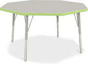 Jonti-Craft Berries 6428JCE130 Octagon Activity Table - 48" X 48", E-Height - Freckled Gray/Key Lime/Gray
