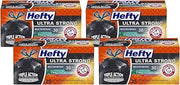 Hefty Ultra Strong Multipurpose Trash Bags, Black Large Flexible with Drawstring, White Pine Breeze Scent, 30 Gallon, 25 Count Per Pack (Pack of 4)