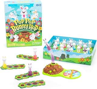 Educational Insights Pop Pop Bunny Hop - Matching Games for Toddlers 3-5, Turn-Taking Kids Games, Preschool Board Game for Kids, Skill-Building Preschool Toys, Kindergarten Color Matching Game