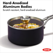OXO Pots and Pans Set + PFAS-Free / 10-Piece Cookware Pots and Pans Set / Black Cookware Sets