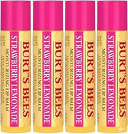 Burt's Bees 100% Natural Origin Moisturizing Strawberry Lemonade Lip Balm .15oz (4 Pack)