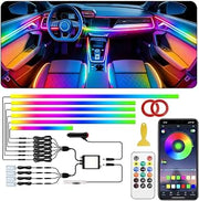 Interior Car LED Strip Lights, Acrylic LED Lights for Car with Dynamic Dreamcolor Chasing, 10 in 1 175 inches 593 LEDs Ambient Lighting Kits Music Sync Wireless APP and Remote Control