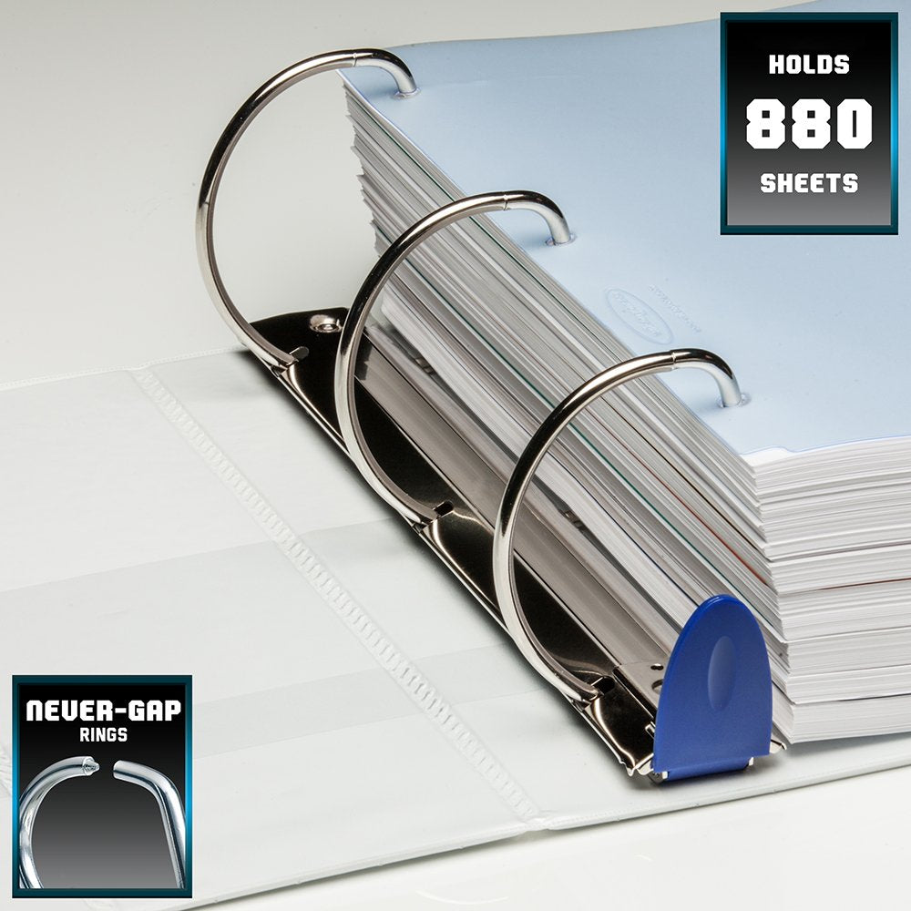 3 Ring Binder 4 Inch by Wilson Jones – 4-Inch, 4 inches, Polypropylene, Black, Model W86641