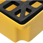 Low Profile Spill Containment Modular Platform by Global Industrial – 52.25"L x 26.25"W x 6.5"H, Plastic, Yellow, Model 988952