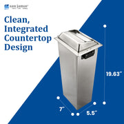 H2001 Stainless Steel in-Counter Fullfold Classic Napkin Dispenser by San Jamar – Stainless Steel, Stainless, Model H2001SS