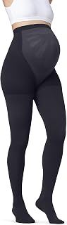 JOBST Maternity Opaque Compression Waist High Pantyhose Stockings, Closed Toe, 15-20 mmHg Moderate Support for Swollen Legs During Pregnancy, Anthracite, Medium