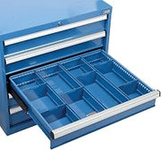 Global Industrial Divider Kit for 6"H Drawer of Modular Drawer Cabinet, 3 Long & 6 Short, Blue