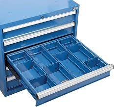 Global Industrial Divider Kit for 6"H Drawer of Modular Drawer Cabinet, 3 Long & 6 Short, Blue