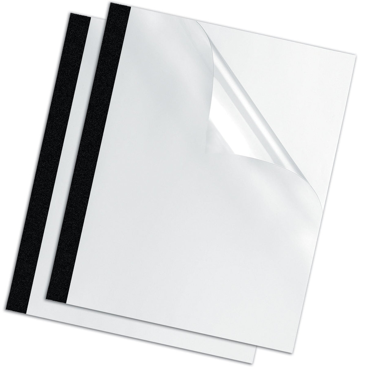 Fellowes 100 Pack / 1/8", 10Pk, Black / Clear Binding Covers