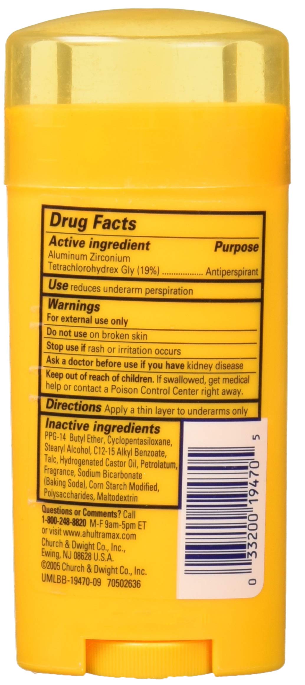 ARM & HAMMER Baby Powder / 2.6 Ounce (Pack of 4) / Arm and Hammer Ultramax Deodorant and Antiperspirant - Powder Antiperspirant Deodorant