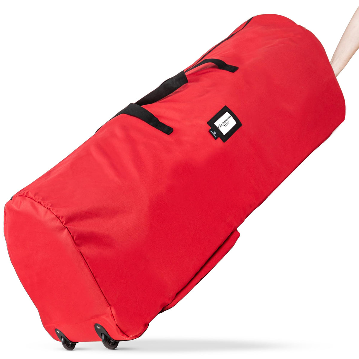 Handy Laundry Tree Storage Bag With Wheels, 9 Ft, Red