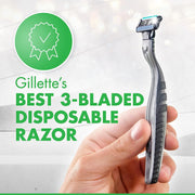 Mach3 Disposable Razors for Men by Gillette – 6 Count (Pack of 1), Black, Model 047400303744
