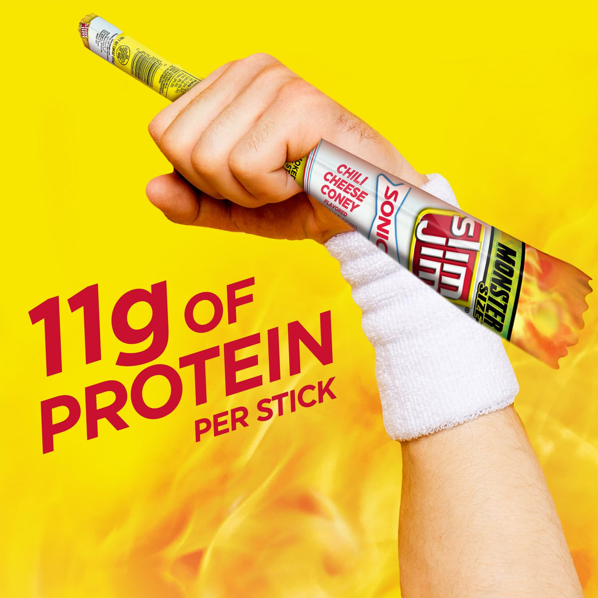 Monster Jerky Meat Sticks Sonic Chili Cheese Flavor 1.94oz 18ct by Slim Jim – 1.94 Ounce (Pack of 18), Model 77S861
