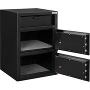 B-Rate Front Loading Depository Safe with Electronic by Global Industrial – 20"L x 20"W x 30"H, 3.6 cubic_feet, Alloy Steel, Black, Model DS302020EE