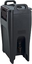 Cambro UC500110 Ultra Camtainer Beverage Carrier, Insulated Plastic, 5-1/4 Gallon, Black, NSF Case of 1
