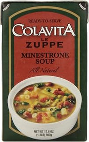 COLAVITA Minestrone Soup, 17.6-Ounce Boxes (Pack of 6)