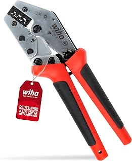 Wiha Crimping Tool for MC4 Connectors, Photovoltaic Crimping Tool for Solar Connectors MC4, 2.5/4/6 mm², Automatically Adjusted Press Pressure, Solar Pliers (45796)