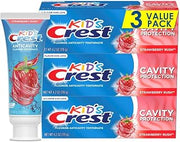Crest Kid's Cavity Protection Fluoride Toothpaste, Strawberry Rush, 4.2 Ounce (Pack of 3)