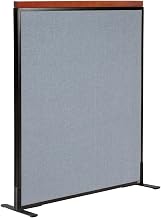 Global Industrial 36-1/4"W x 43-1/2"H Deluxe Freestanding Office Partition Panel, Blue