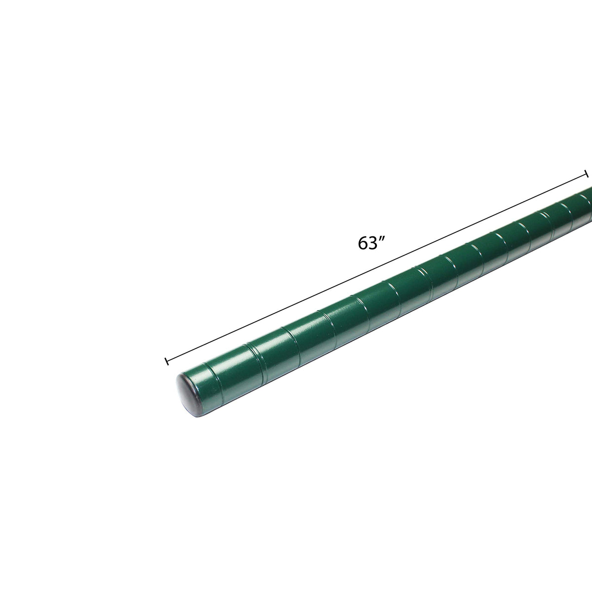 Epoxy coating 63" post with leveling foot by Thunder Group – 4, EPOXY COATED IRON WIRE, Green, Model CMEC063