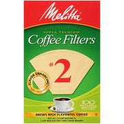 Cone Coffee Filter #2 100 Count- Natural Brown by Melitta – 1 Box, Paper, Brown, Pack of 100, Model FBA_622752