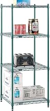 Nexel 5 Tier Wire Shelving Starter Unit, 24" W x 21" D x 63" H, Green Epoxy Finish