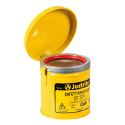 Justrite Yellow / 1 Quart / Bench Cans