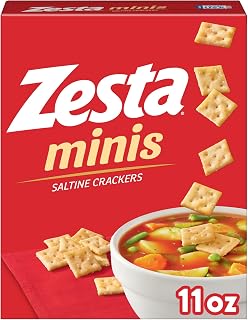 Zesta Minis Saltine Crackers, Soup Crackers, Lunch Snacks, Original, 11oz Box (1 Box)