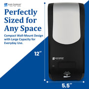 Rely Hybrid Liquid Soap Dispenser by San Jamar – 900.0 milliliters, Metal, Black, Model SH970BKSS