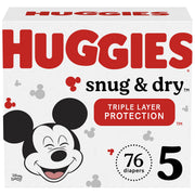 Snug & Dry Diapers by HUGGIES – Size 5, rubber, White, Model 00036000515343