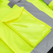 Hi-Vis Safety Bomber Jacket by Global Industrial – Polyester Quilted Lining, Lime Green, Model 641644LS