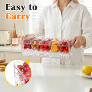 ARSTPEOE Condiment Server, Chilled Ice Base, 8 Compartments, Clear