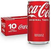 Coca-Cola Soda Soft Drink Fridge Pack Mini Cans, 7.5 fl oz, 10 Pack