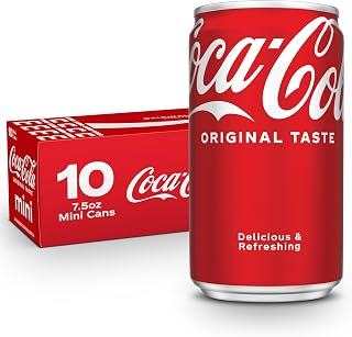 Coca-Cola Soda Soft Drink Fridge Pack Mini Cans, 7.5 fl oz, 10 Pack