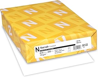 Neenah White Cardstock, 65 lb. 8.5" x 11", 235 Sheets, Thick and durable card stock for invitations, business cards, crafts and printing